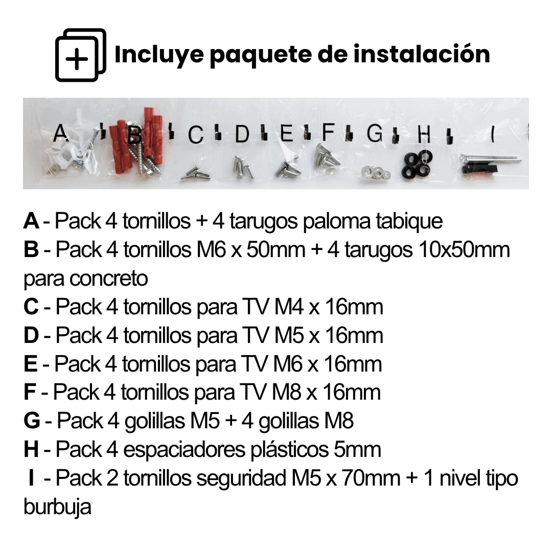 Soporte TV universal fijo 32–80 pulgadas Vmax RedOcean