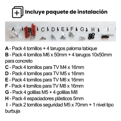 Soporte TV universal fijo 32–80 pulgadas Vmax RedOcean