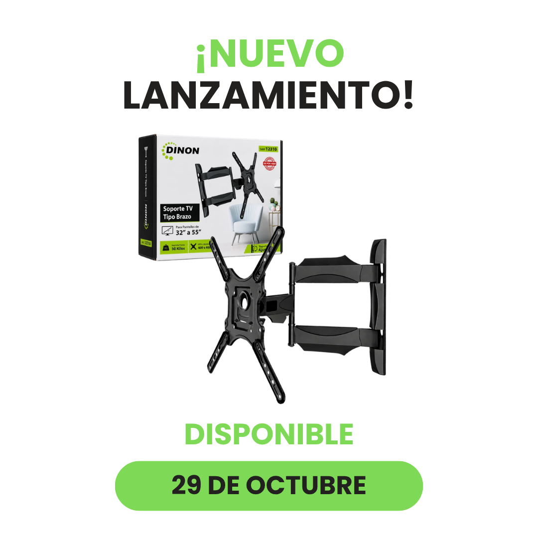 Soporte Para Tv Led Brazo 32-55, 6-50Cm, Vmax 400X400, 30Kg, Dinon