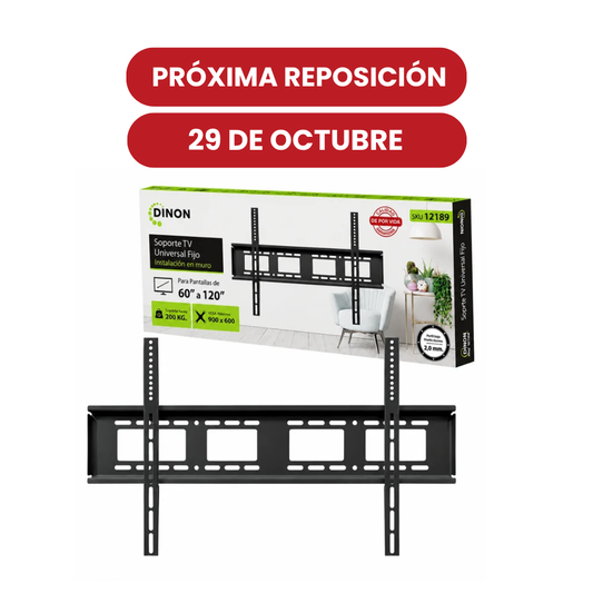 Soporte Para Tv Fijo° 60-120" 2.0Mm, Vmax 900X600, 200Kg, Dinon