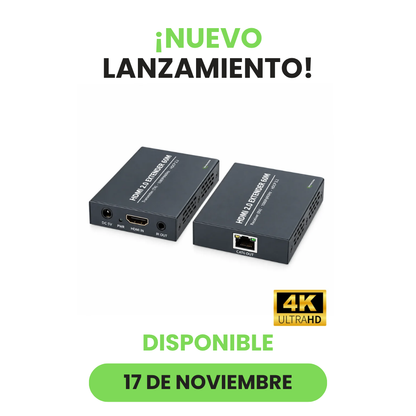 Extensor Hdmi 2.0 4K@60Hz Por RJ45 Hasta 60m Dinon