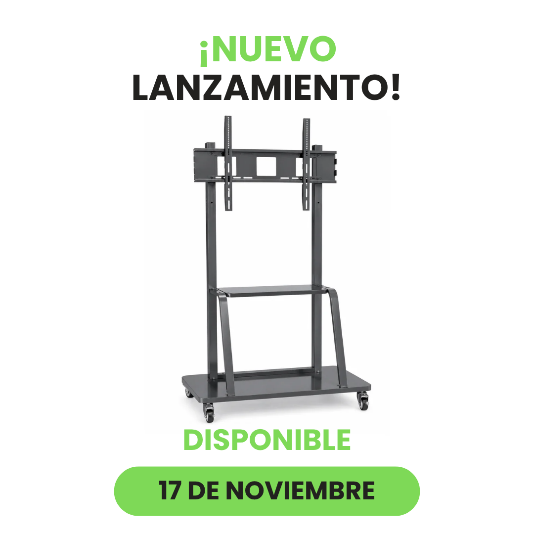 Soporte Pedestal con Ruedas para TV 55-110", 120Kg, Dinon