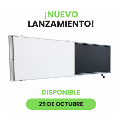 Pizarra Protectora De Pantalla Interactiva 65"-75"-86" Blanca Polyvision 420X130cm, Con Pizarra Deslizante, Dinon