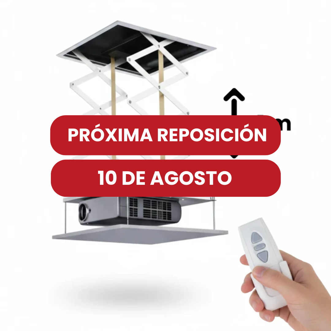 Lift eléctrico para proyector a techo motor tubular 2 m 40 kg