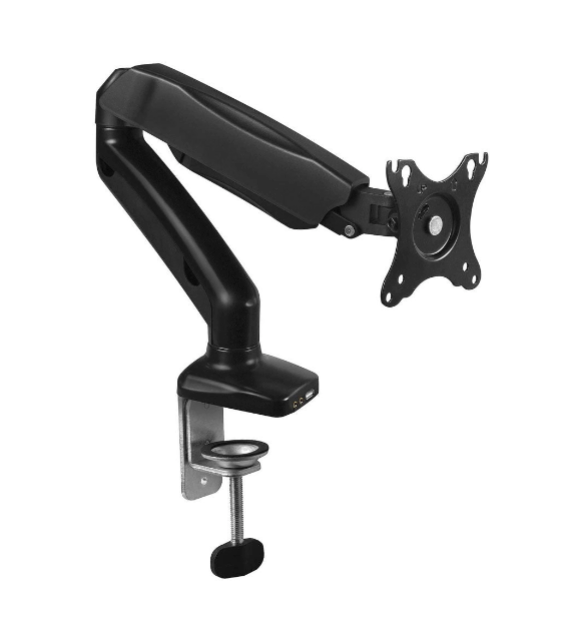 SOPORTE ERGONOMICO LCD MESA 1 BRAZO, 13-27', GIRO 180°, VESA 100X100. Sku:9412