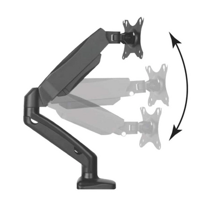 SOPORTE ERGONOMICO LCD MESA 1 BRAZO, 13-27', GIRO 180°, VESA 100X100. Sku:9412