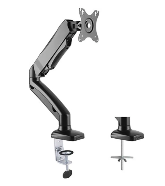 SOPORTE ERGONOMICO LCD MESA 1 BRAZO, 13-27', GIRO 180°, VESA 100X100. Sku:9412