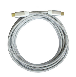 CABLE USB-C A USB-C 3.1, 10GBPS, 1.8MTS, CONECTOR METALICO, GRIS DINON. Sku:9785