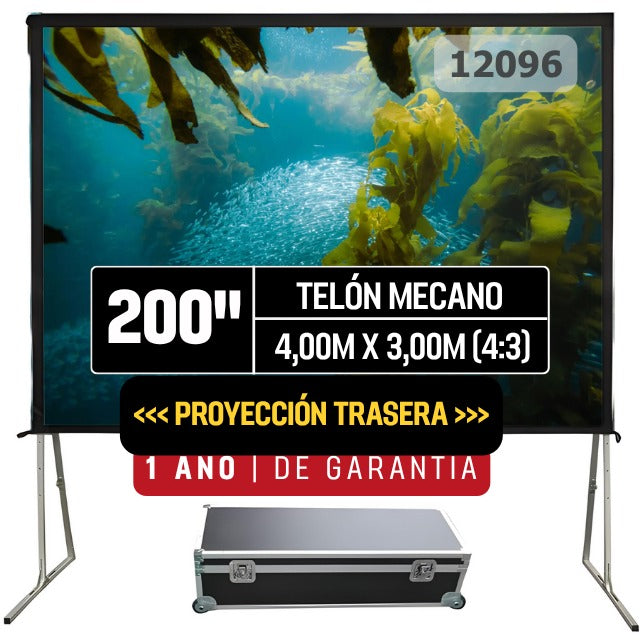 Telón Mecano Dinon Transportable 4x3m (200'') - SKU:12096