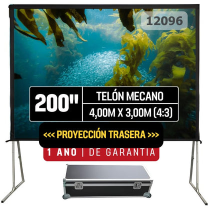 Telón Mecano Dinon Transportable 4x3m (200'') - SKU:12096