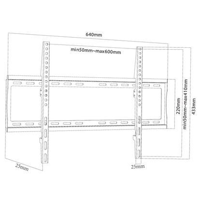 Soporte TV universal fijo 32–80 pulgadas Vmax RedOcean
