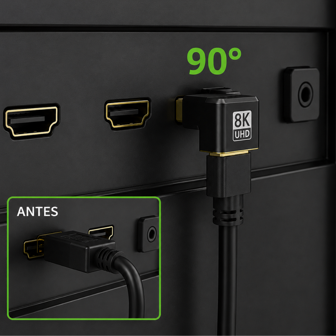 Copla Hdmi 2.1 8K@60Hz 4K@120Hz Macho Hembra, Angulo 90°, Dinon