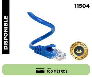 PATCH CORD 100 MTS CAT5E AZUL CCA DINON. sku:11504