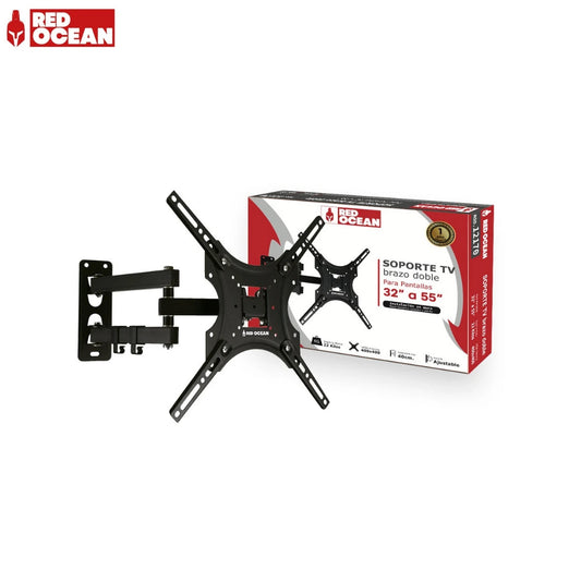SOPORTE PARA TV ECON BRAZO DOBLE ±15° 32-55", 4-40CM, VMAX400X400, TILT, 22KG, REDOCEAN