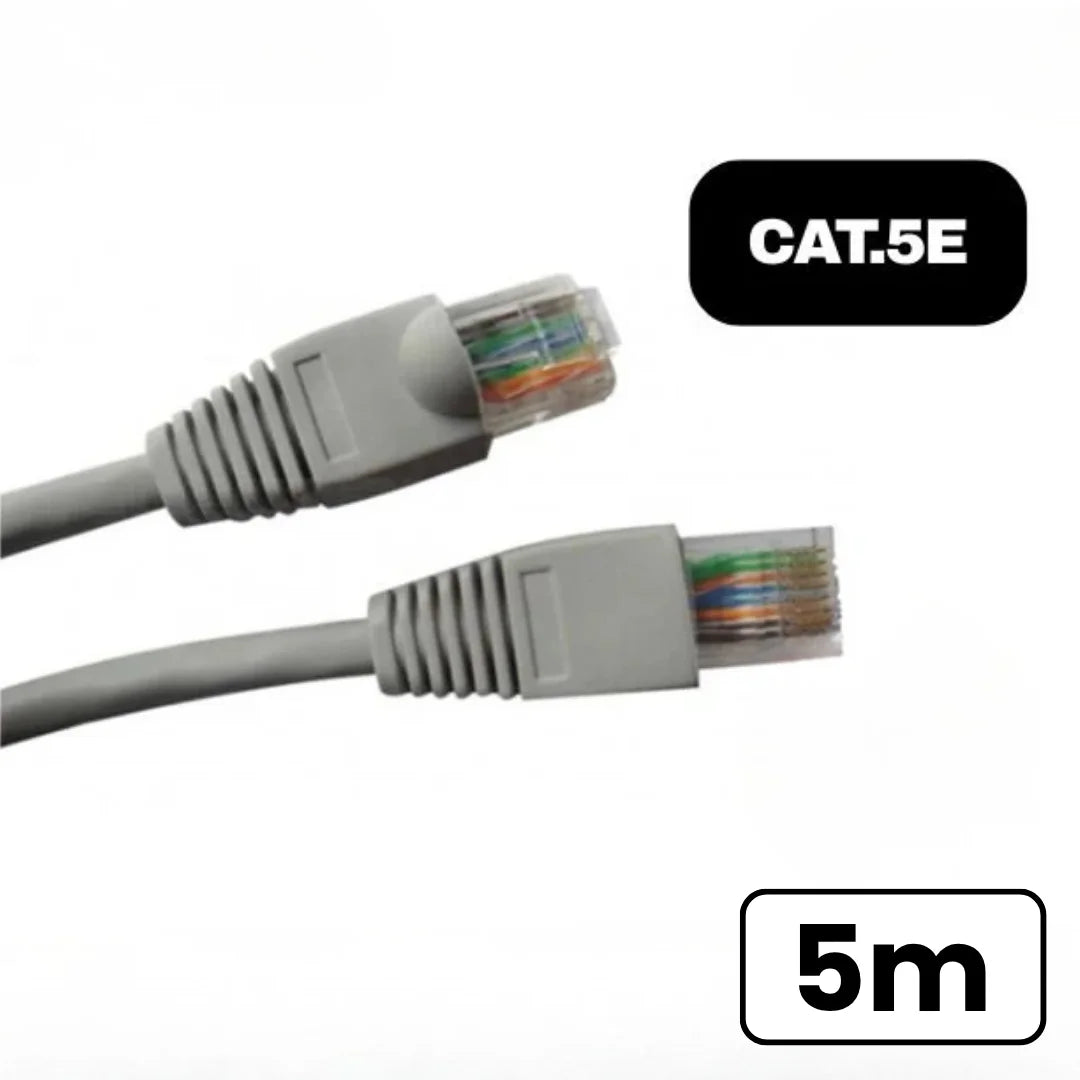 CABLE PATCH UTP 5 MTS CAT5E MARFIL CCA 26AWG DINON