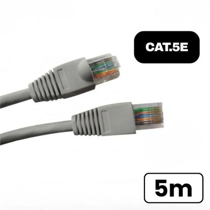CABLE PATCH UTP 5 MTS CAT5E MARFIL CCA 26AWG DINON