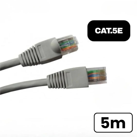 CABLE PATCH UTP 5 MTS CAT5E MARFIL CCA 26AWG DINON