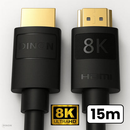Cable HDMI 2.1 de 15 metros Dinon, 8K 60Hz 30 AWG 48Gbps