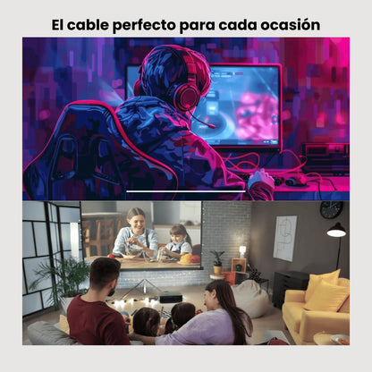 Diferentes escenarios para utilizar tu cable HDMI 2.0 de calidad ultra HD 4K 60Hz certificado Dinon