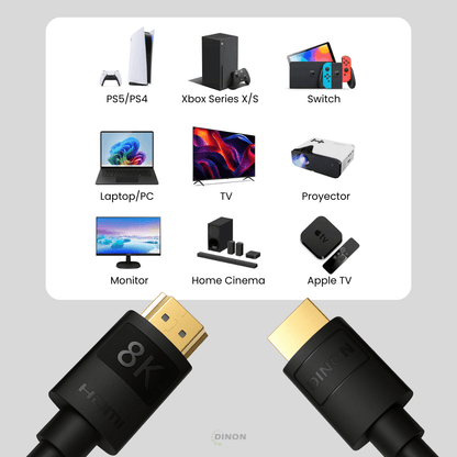Usabilidad de cable HDMI 2.1 8K en diferentes plataformas gaming o audiovisuales