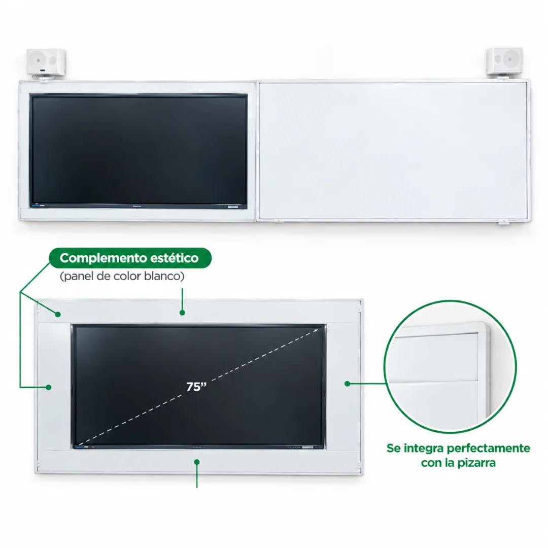 Complemento Blanco Para Pizarras 12309 Y Pantallas De 75"