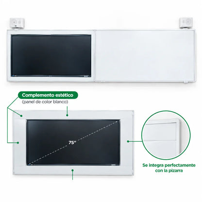 Complemento Blanco Para Pizarras 12309 Y Pantallas De 75"