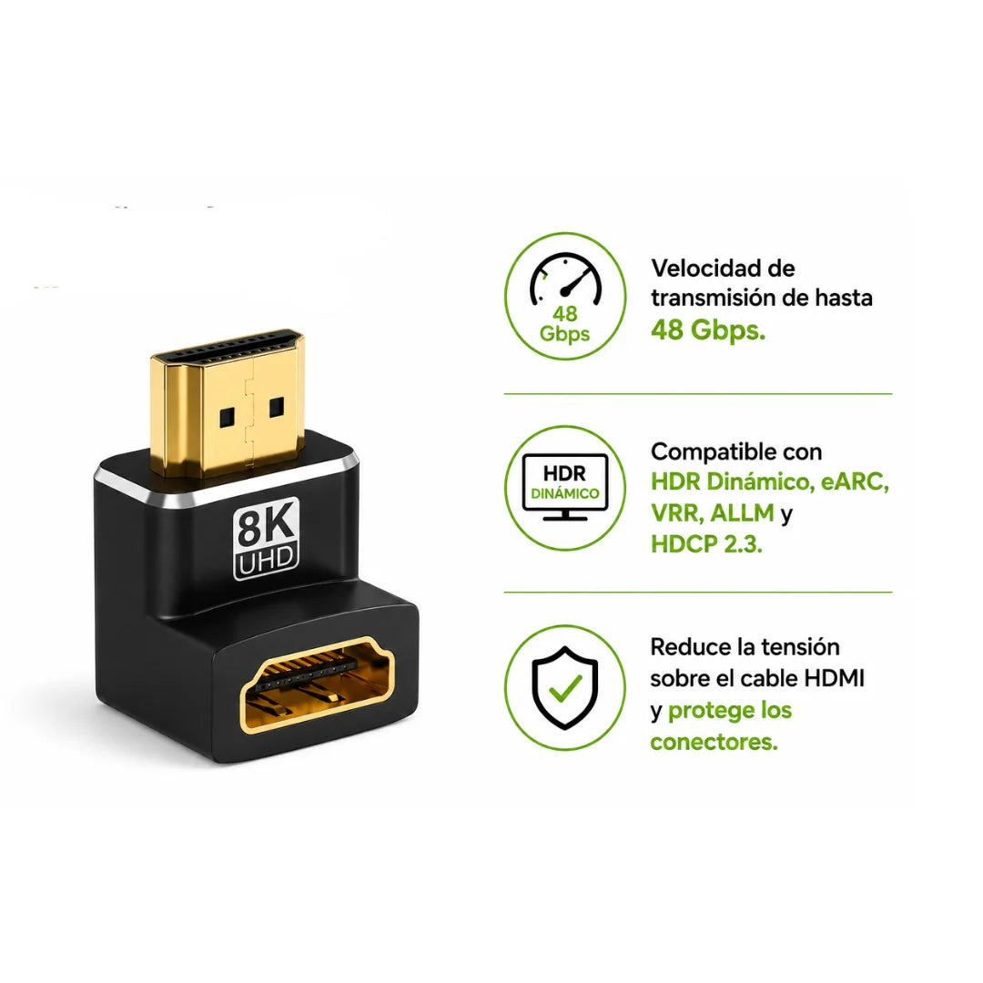 Copla HDMI 2.1 Dinon, 48 Gbps, compatible con HDR