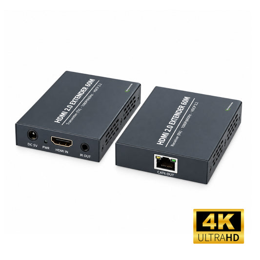 Extensor Hdmi 2.0 4K@60Hz Por RJ45 Hasta 60m Dinon