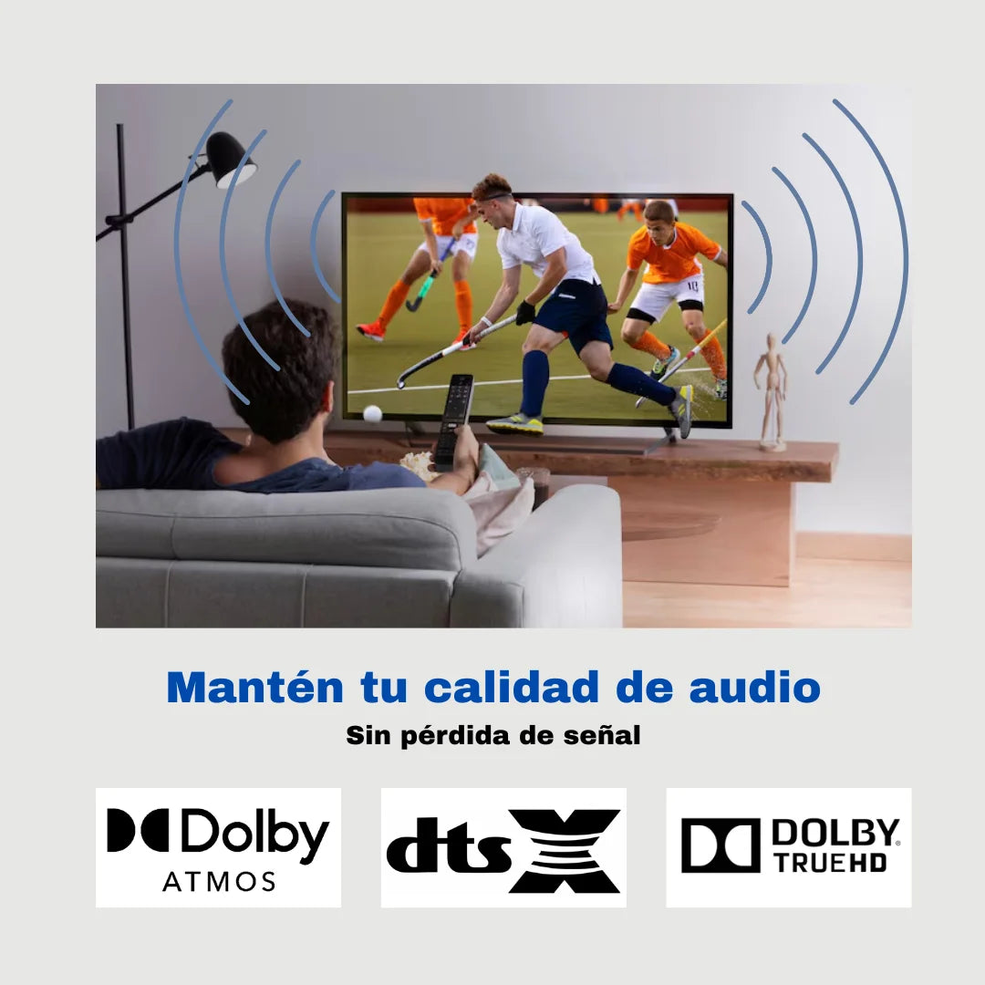 Extensor de splitter HDMI 1x4 2.0 Dinon. Sin pérdida de calidad de audio. Compatible con DTS, Dolby atmos y true HD.