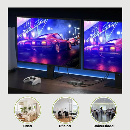 Extensor de splitter HDMI 2.0 1x4 Dinon, pensado para uso en casa, oficina, universidad, salas de eventos, etc.