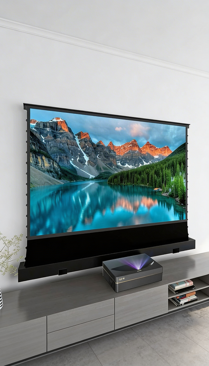 Pantalla De Proyección Eléctrica De Piso ALR 16:9 220Cmx124Cm (100") DINON