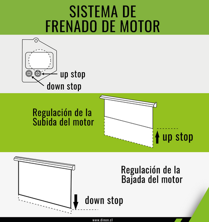 Telon Eléctrico Dinon Premium 2,40X2,40 (135") C/r Motor Tubular, Tela Fibra De Vidrio - Sku: 11931