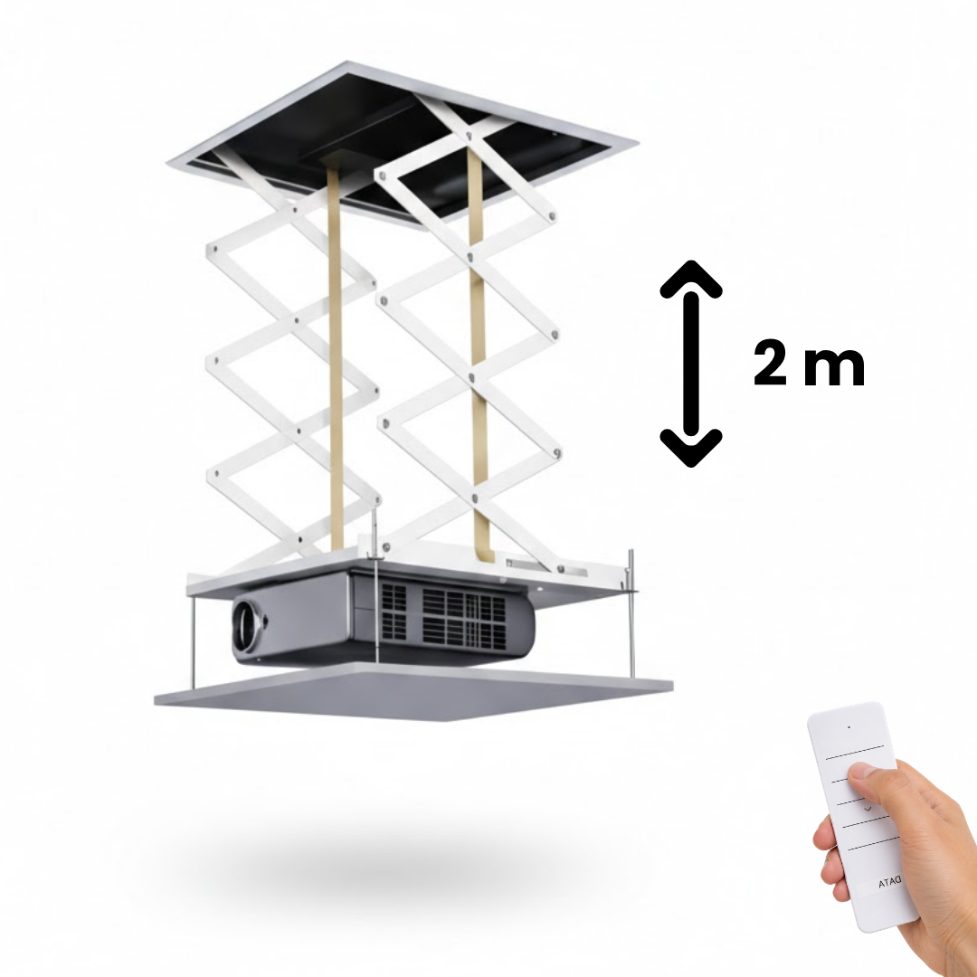 Lift eléctrico para proyector a techo motor tubular 2 m 40 kg