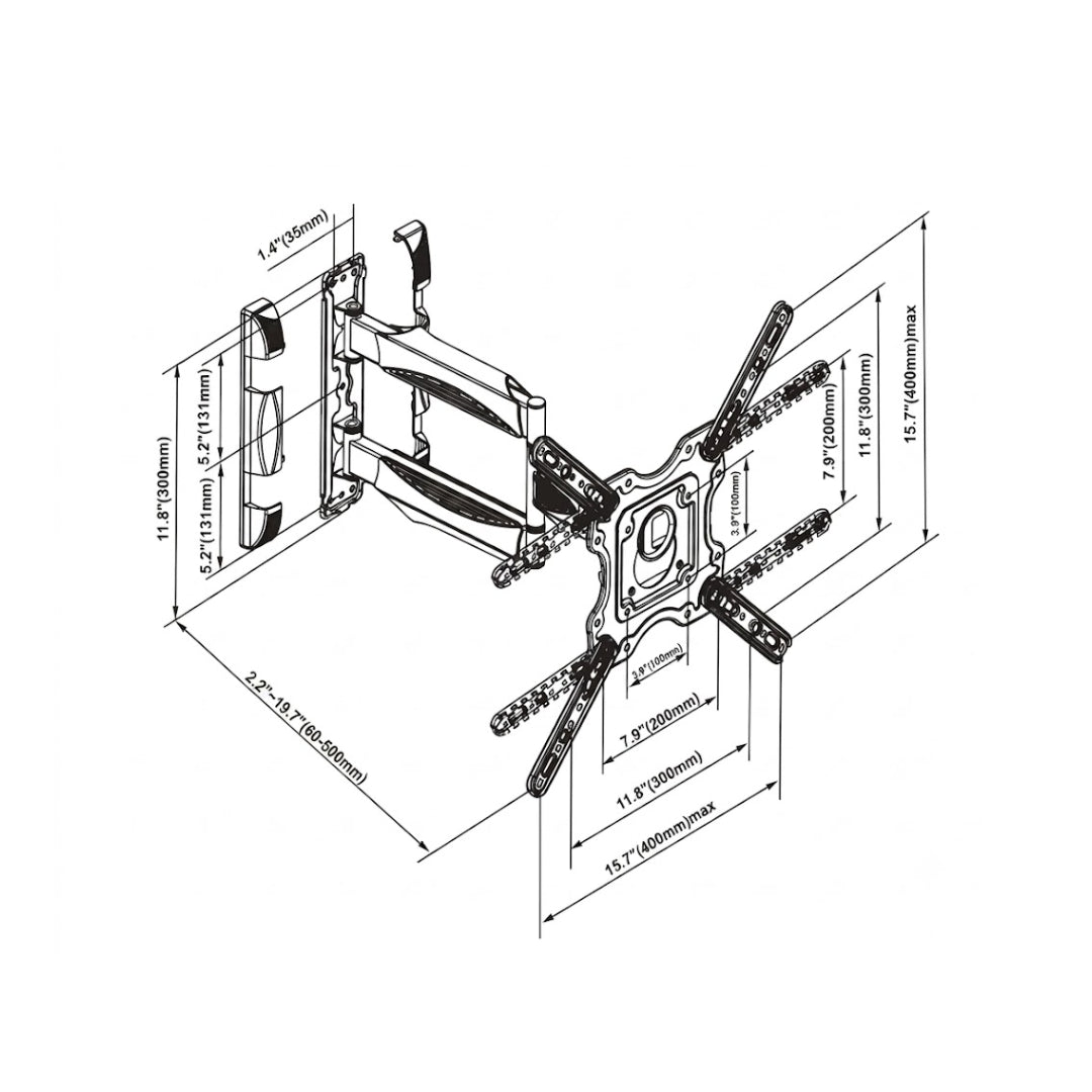 Soporte TV Extensible Dinon 32" a 55" - VMAX 400x400