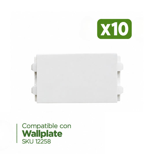 PACK DE 10 MODULO FALSO POLO COMPATIBLE CON WALLPLATE 12258