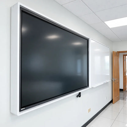 Pizarra Protectora De Pantalla Interactiva 65"-75"-86" Blanca Polyvision 420X130cm, Con Pizarra Deslizante, Dinon