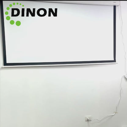 Telon Eléctrico Dinon Premium 3,00 x 3,00 (167") C/R, Motor Tubular, Tela Fibra de Vidrio 1:1 - Sku:11932