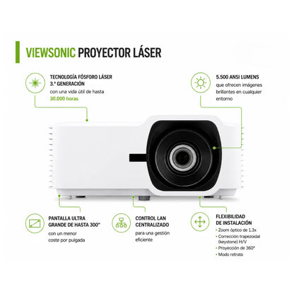 VIEWSONIC LSD500HD 5500LUM LASER FHD HDMI/RJ45/USB-A 5V/1.5