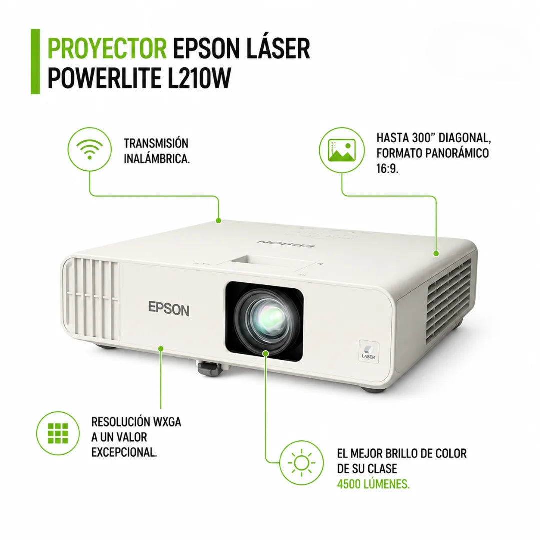 PROYECTOR EPSON POWERLITE L210W WXGA 4500 LUMENES