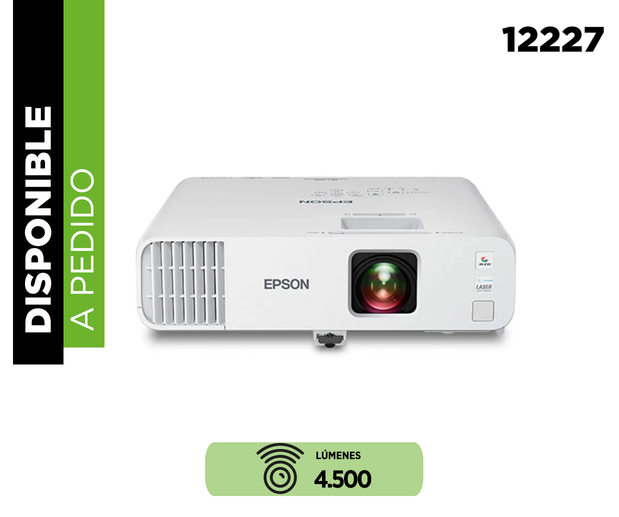 PROYECTOR EPSON LASER POWERLITE L210W WXGA 4500 LUMENES