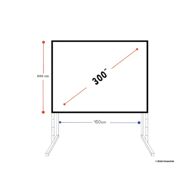 TELON MECANO / FAST FOLD DINON  6,00 X 4,50 (300") / 4:3 (CON 3 PATAS DE APOYO) - SKU:12094