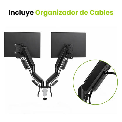 Con organizador de cables 