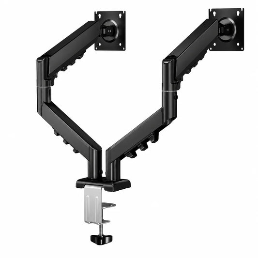 Soporte de monitor brazo doble Dinon. Con ajuste Gas Sprint
