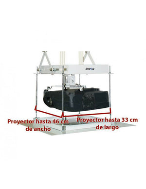 LIFT ELECTRICO PROYECTOR A TECHO, MOTOR TUBULAR, C/R, 2 METROS, 40KG, DINON - sku:9110