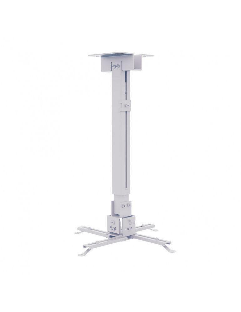SOPORTE PARA PROYECTOR A TECHO EXTENSIBLE 38-58 CM, 360°, 13.5KG, BLANCO DINON - Sku: 11741