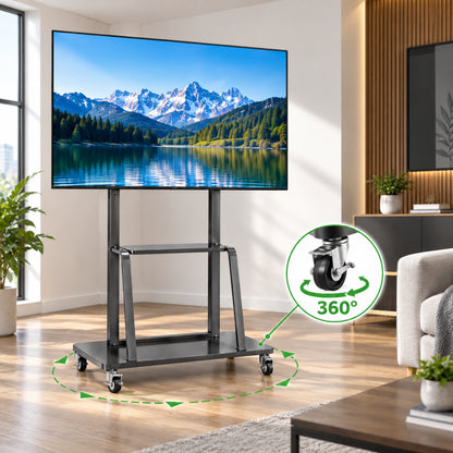 Soporte Pedestal con Ruedas para TV 55-110", 120Kg, Dinon