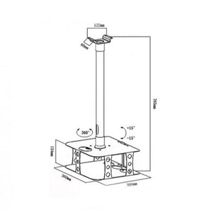 SOPORTE PARA PROYECTOR TIPO JAULA SEGURIDAD DINON, 60CM, HASTA 30KG - SKU2398