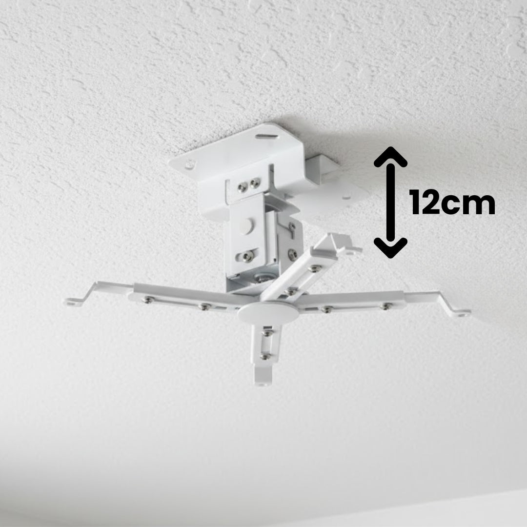 Soporte a techo para proyector Dinon. Altura de 12 cm para techos bajos