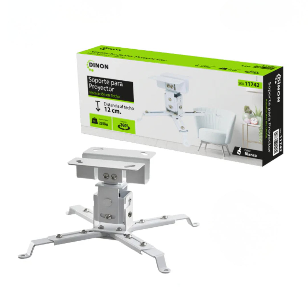 Soporte para proyector A techo Dinon. Color blanco