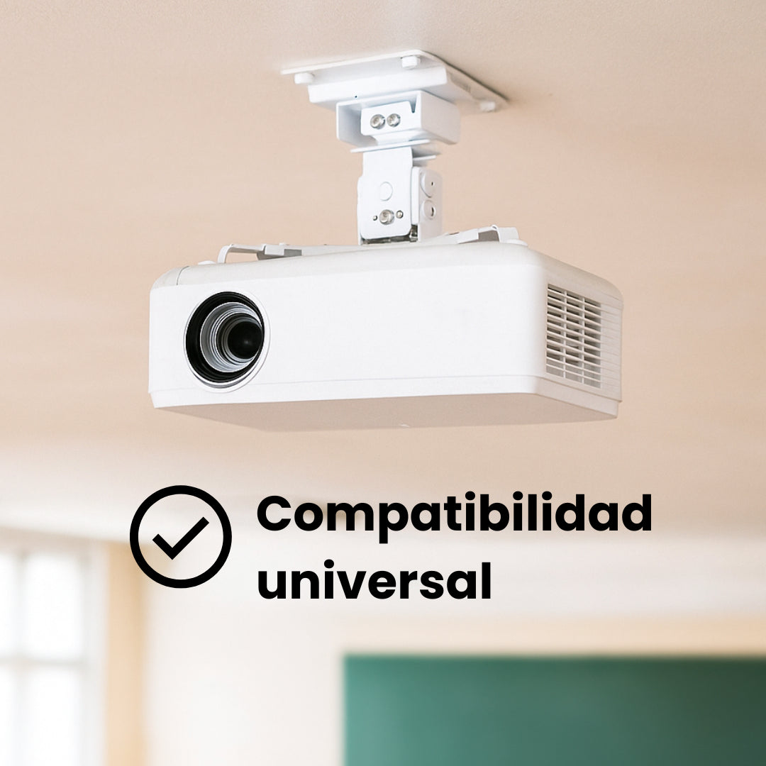 Soporte a techo para proyector Dinon. Compatible con todos los proyectores del mercado. Ideal para colegios